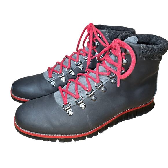 Cole Haan Zerogrand Hiker Boots C29486 Magnet Leather Men\'s Size 8 Womens 9.5 main image 4
